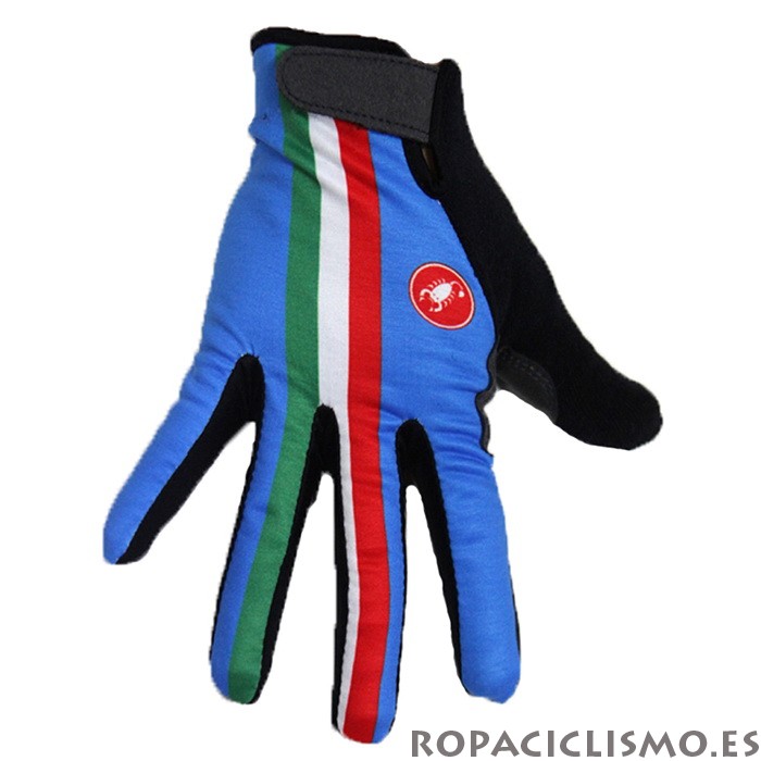 2020 Castelli Italia Guantes Largos Azul Negro